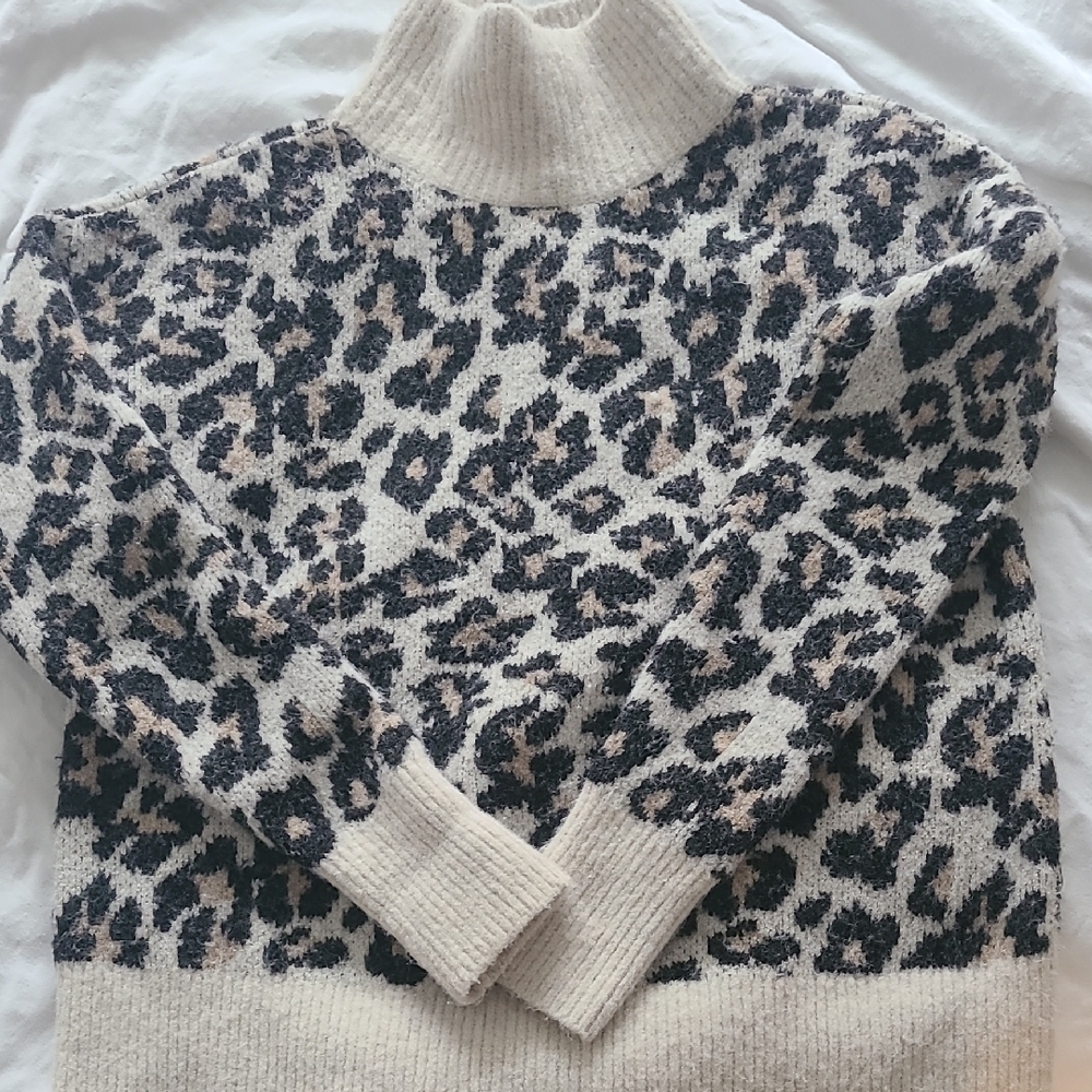 Loft - Leopard Turtleneck Sweater